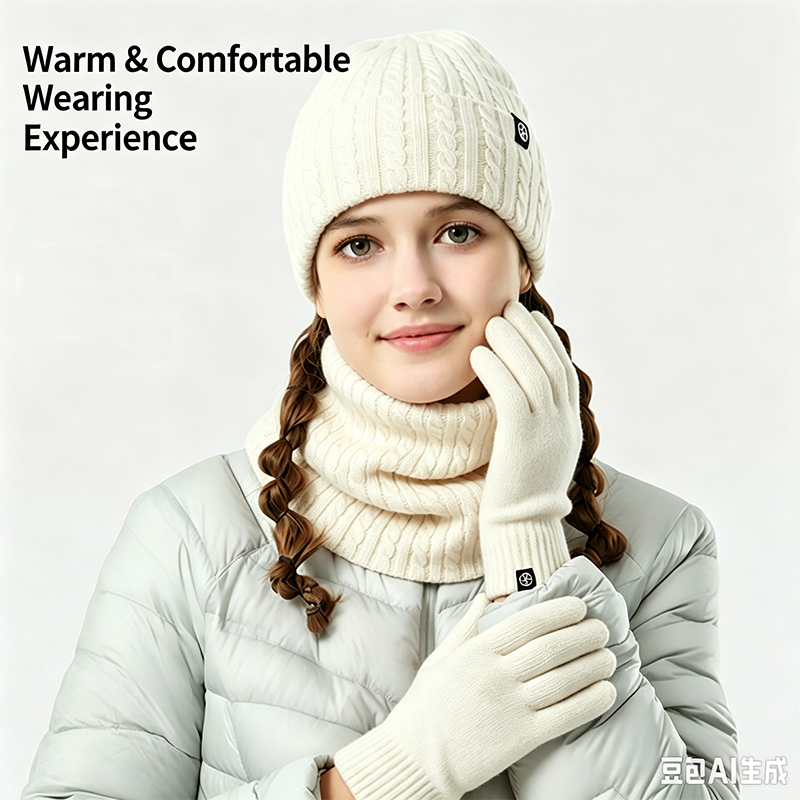 Conjunto de Gorro, Cachecol e  - Wool Glove Lined avaliação e preço